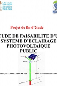 Etude De Faisabilite D’un Système D’éclairage Photovoltaïque Public (2021)